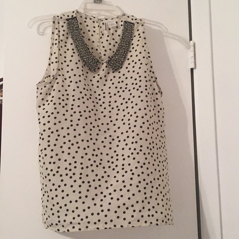 Statement top with jeweled neckline